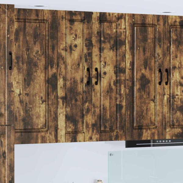 ARDEBO.de - Wandschrank PORTO Geräucherte Eiche 30 x 31 x 100 cm