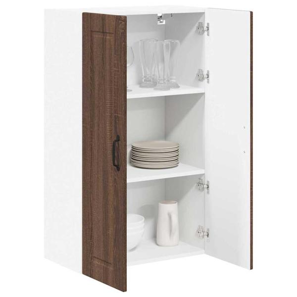 Küchenwandschrank mit Regal Braun Eichen-Optik 60 x 31 x 100 cm