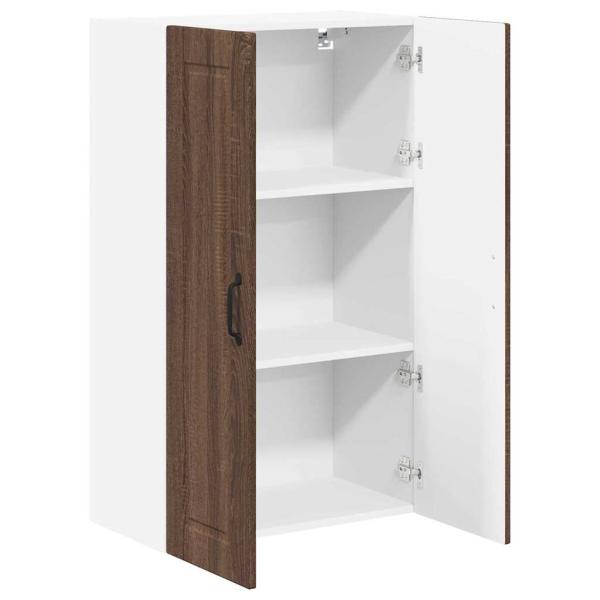 Küchenwandschrank mit Regal Braun Eichen-Optik 60 x 31 x 100 cm