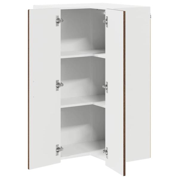 Küchenwandschrank mit Regal Braun Eichen-Optik 57 x 57 x 100 cm