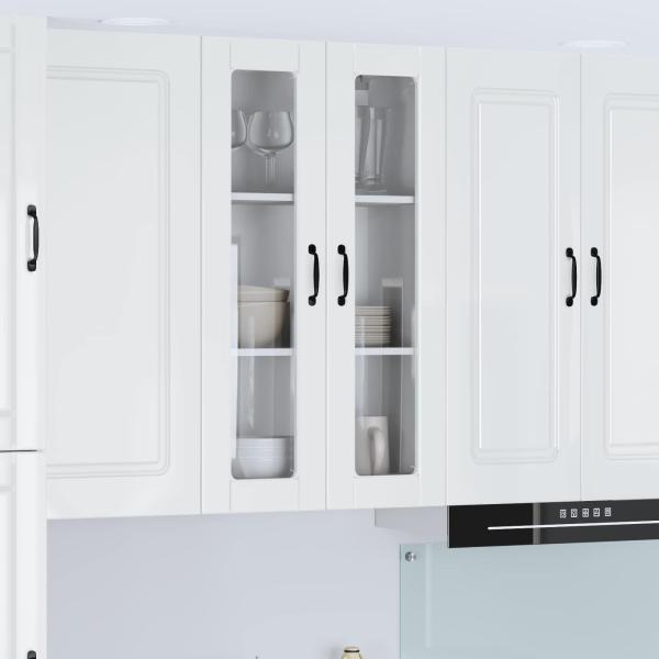 ARDEBO.de - Küchenwandschrank Hochglanz Weiß 60 x 31 x 100 cm Holzwerkstoff