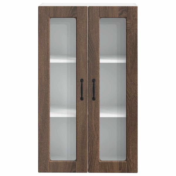 Küchenwandschrank mit Regal Braun Eichen-Optik 60 x 31 x 100 cm