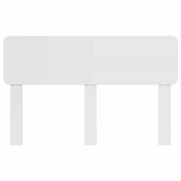 Kopfteil mit Kopfteil Glänzend Weiß 140 cm Holzwerkstoff