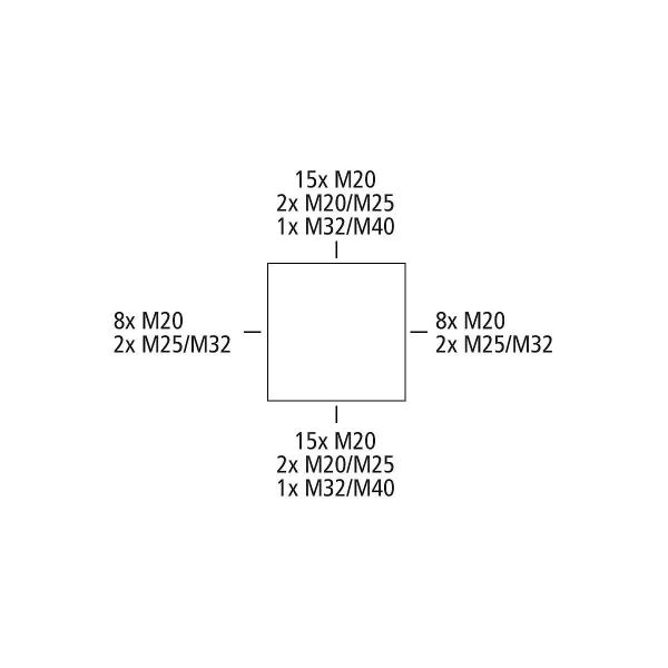 Spelsberg AKL 2-th Leergehäuse, metrische Vorprägungen, IP65, 300x300x209 mm, grau/transparent (74690201)