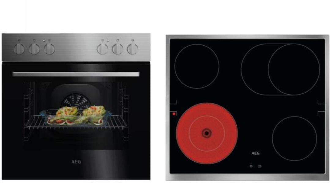 ARDEBO.de AEG KOMBI2026 EEK: A Herdset mit Glaskeramikkochfeld (OU5AE10CM + TA64RAS6XB), 60 cm breit, 65 L, Edelstahl Antifingerprint (801419448)