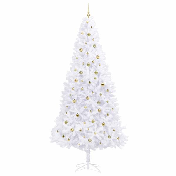 Künstlicher Weihnachtsbaum Weiß 300 cm PVC und Stahl