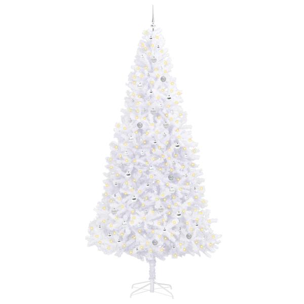 Künstlicher Weihnachtsbaum Weiß 300 cm PVC und Stahl