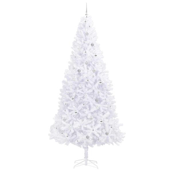 Künstlicher Weihnachtsbaum Weiß 300 cm PVC und Stahl