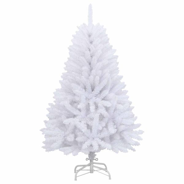 Künstlicher klappbarer Weihnachtsbaum Weiß 120 cm PVC und Stahl