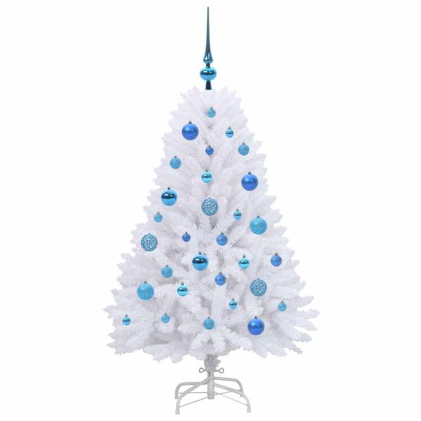 Künstlicher klappbarer Weihnachtsbaum Weiß 120 cm PVC und Stahl