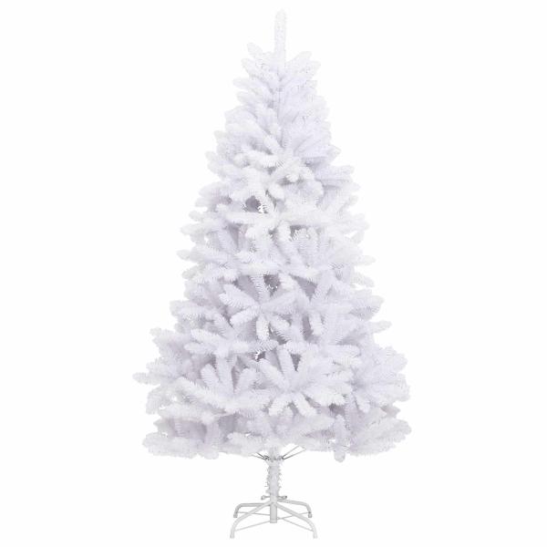 Künstlicher klappbarer Weihnachtsbaum Weiß 300 cm PVC und Stahl