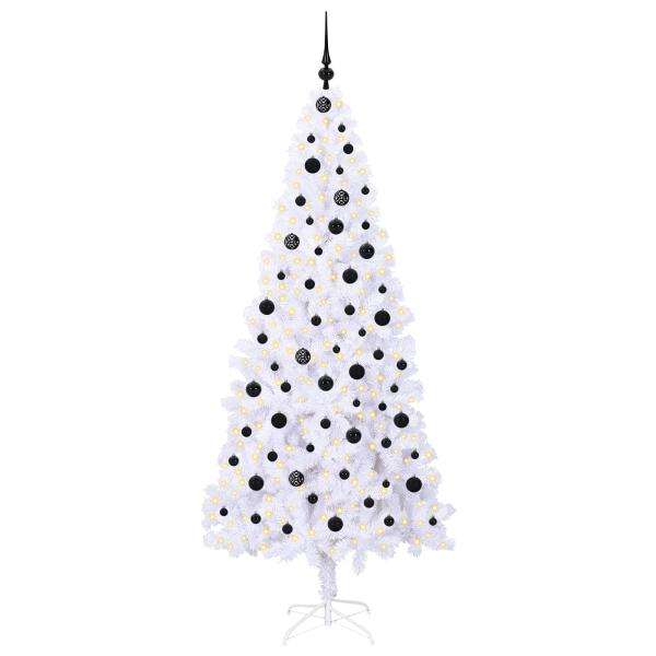 Künstlicher Weihnachtsbaum Weiß 210 cm PVC und Stahl