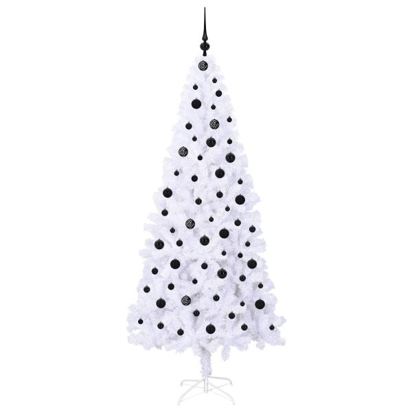 Künstlicher Weihnachtsbaum Weiß 210 cm PVC und Stahl