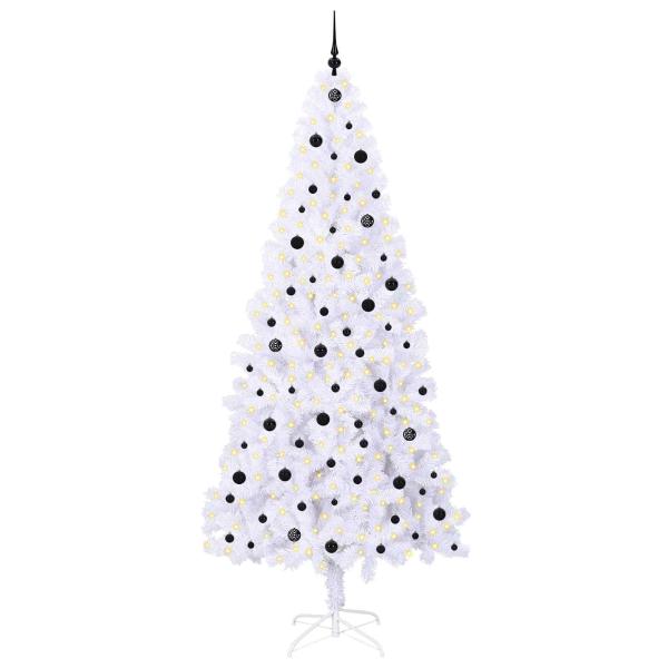 Künstlicher Weihnachtsbaum Weiß 240 cm PVC und Stahl