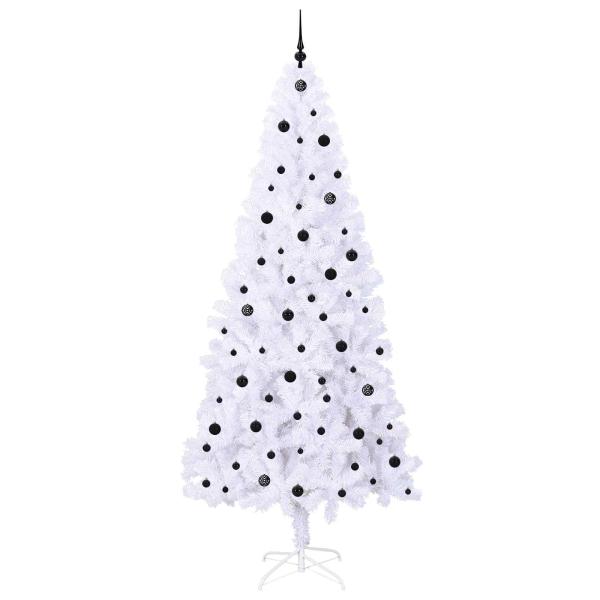 Künstlicher Weihnachtsbaum Weiß 240 cm PVC und Stahl