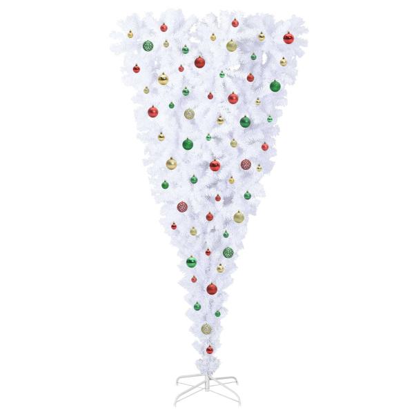 Künstlicher Weihnachtsbaum Weiß 210 cm PVC und Stahl