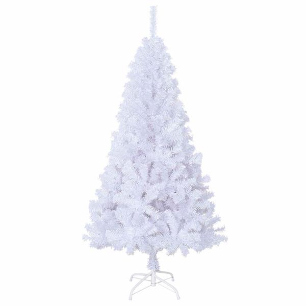 Künstlicher Weihnachtsbaum Weiß 120 cm PVC und Stahl