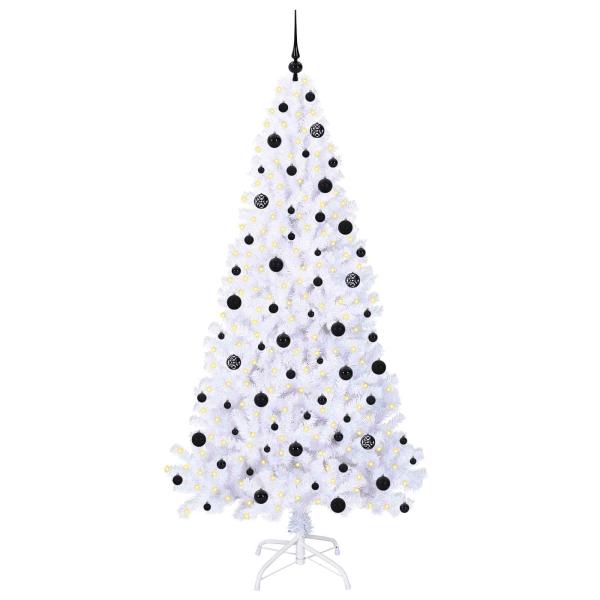 Künstlicher Weihnachtsbaum Weiß 210 cm PVC und Stahl