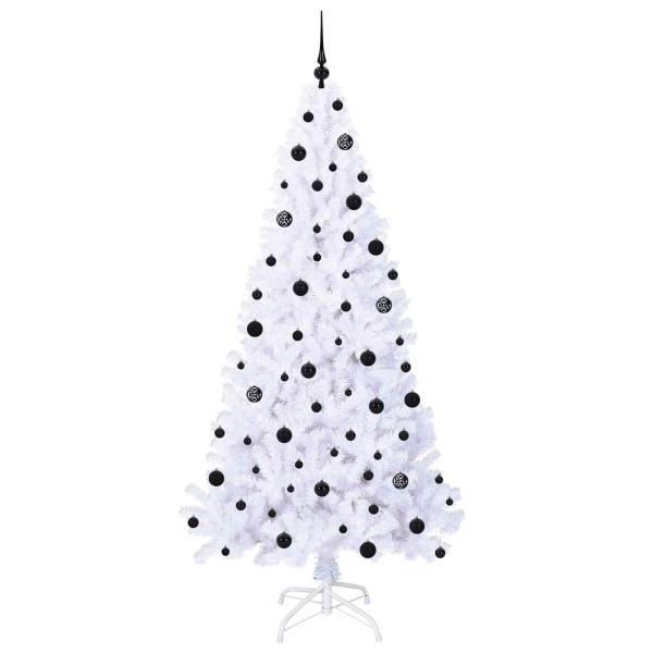 Künstlicher Weihnachtsbaum Weiß 210 cm PVC und Stahl