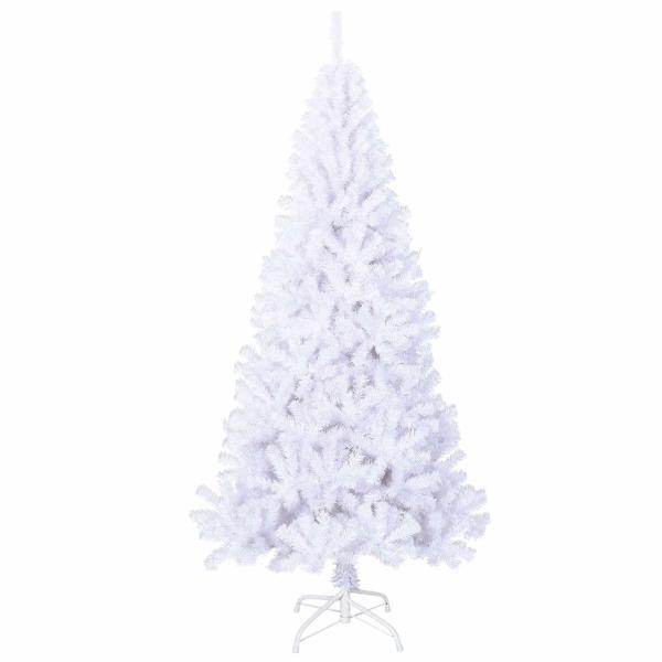 Künstlicher Weihnachtsbaum Weiß 210 cm PVC und Stahl