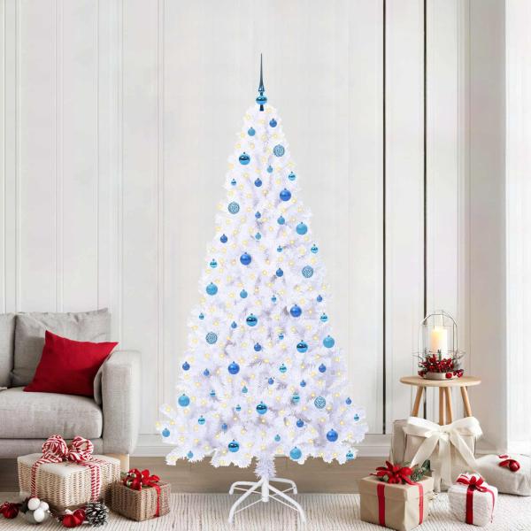 ARDEBO.de - Künstlicher Weihnachtsbaum Weiß 210 cm PVC und Stahl