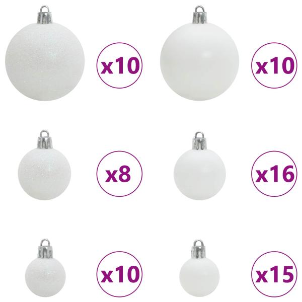 Künstlicher Weihnachtsbaum Weiß 240 cm PVC und Stahl