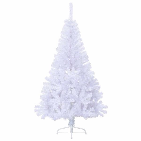 Künstlicher Weihnachtsbaum Weiß 150 cm PVC und Stahl