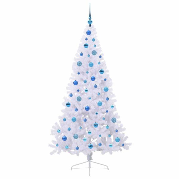 Künstlicher Weihnachtsbaum Weiß 180 cm PVC und Stahl
