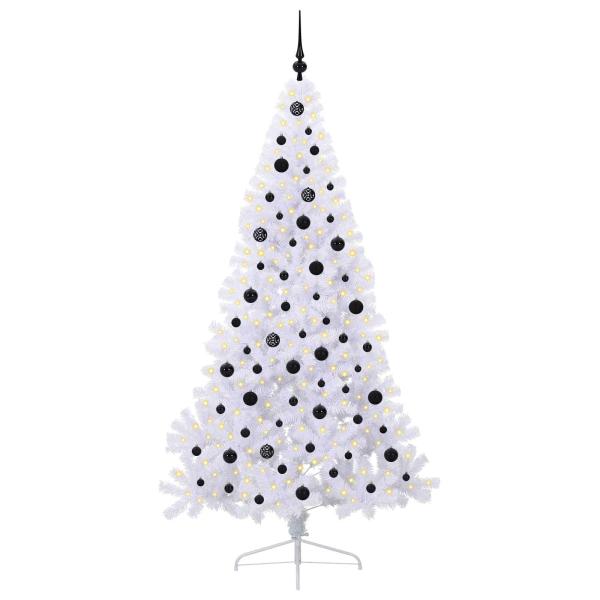 Künstlicher Weihnachtsbaum Weiß 210 cm PVC und Stahl
