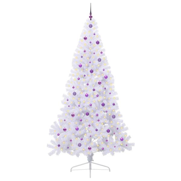 Künstlicher Weihnachtsbaum Weiß 240 cm PVC und Stahl