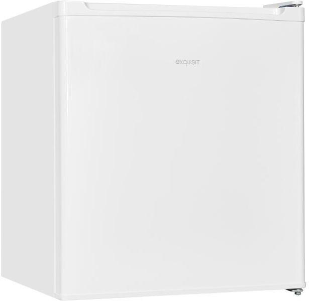 Exquisit KB05-V-040E Mini Standkühlschrank, 44 cm breit, 40L, 1 Ablage, Temperatureinstellung, Türdichtung und Türanschlag wechselbar, weiß (PV)