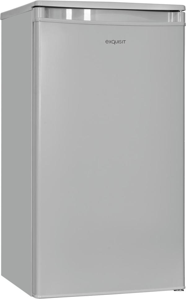 Exquisit KS85-V-091E Vollraumkühlschrank, 45 cm breit, 75 L, LED Beleuchtung, 1 Gemüseschublade, grau (PV)