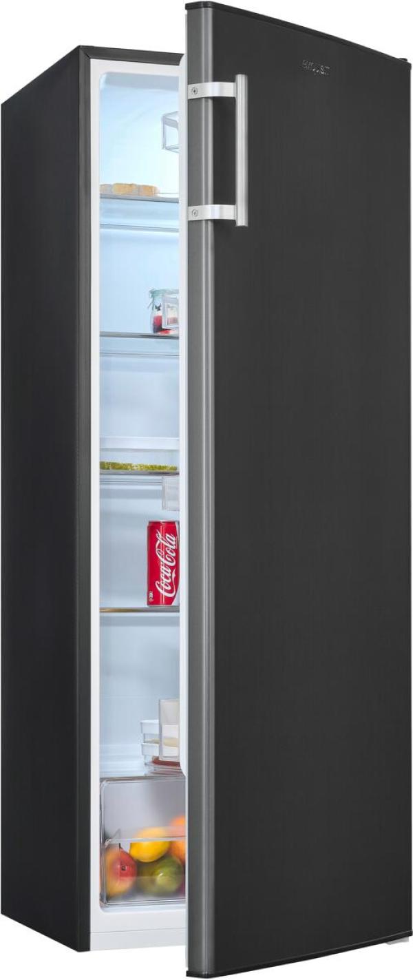 ARDEBO.de Exquisit KS320-V-H-040E Stand Vollraumkühlschrank, 54,4 cm breit, 242 L, LED Beleuchtung, Inoxlook-az