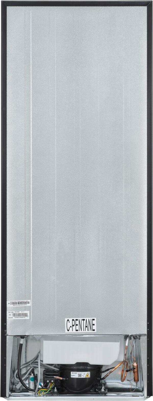 Exquisit KS320-V-H-040E Stand Vollraumkühlschrank, 54,4 cm breit, 242 L, LED Beleuchtung, Inoxlook-az