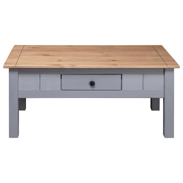 Couchtisch Grau 100x60x43,5 cm Massivholz Panama-Kiefer