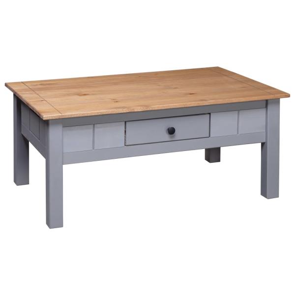 Couchtisch Grau 100x60x43,5 cm Massivholz Panama-Kiefer