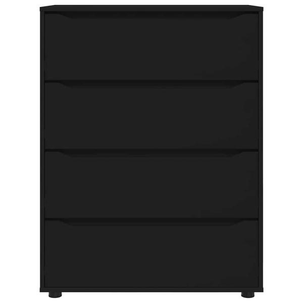 Stauraumschränke 2 pcs Schwarz 80 x 48 x 105 cm Holzwerkstoff