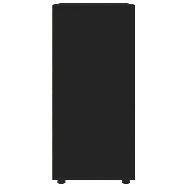 Stauraumschränke 2 pcs Schwarz 80 x 48 x 105 cm Holzwerkstoff