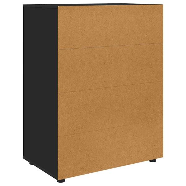 Stauraumschränke 2 pcs Schwarz 80 x 48 x 105 cm Holzwerkstoff