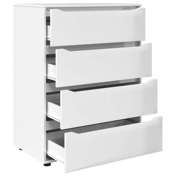 Stauraumschränke 2 pcs Hochglanz Weiß 80 x 48 x 105 cm