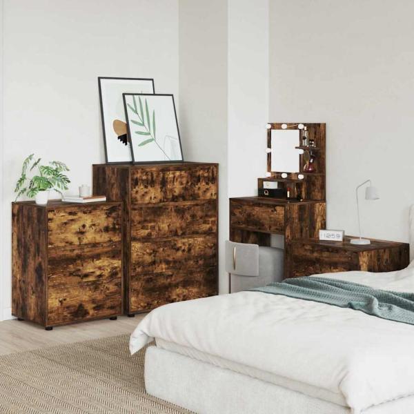 Stauraumschränke 2 pcs Geräucherte Eiche 80 x 48 x 105 cm