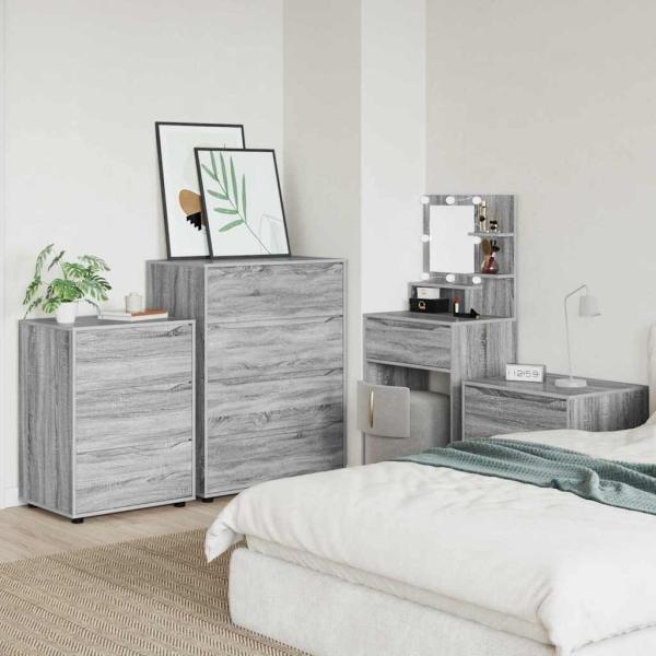 Stauraumschränke 2 pcs Graues Sonoma 80 x 48 x 105 cm