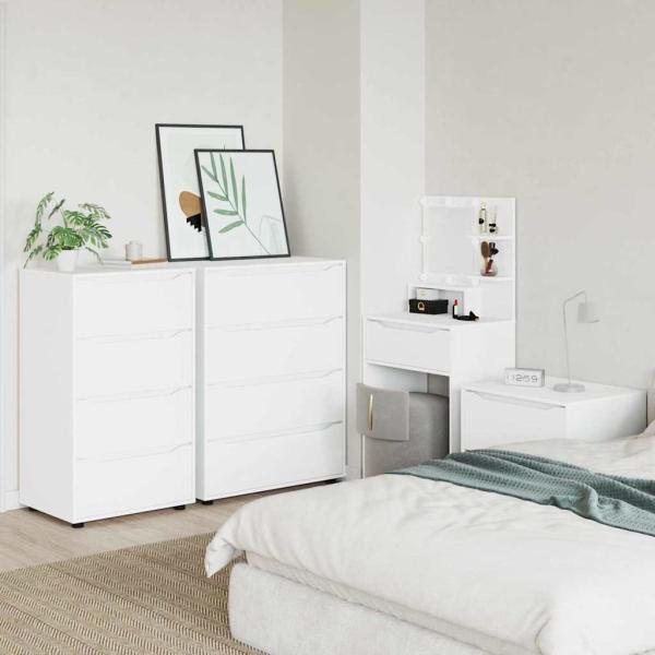 Stauraumschränke 2 pcs Weiß 60 x 48 x 105 cm Holzwerkstoff