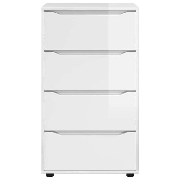 Stauraumschränke 2 pcs Hochglanz Weiß 60 x 48 x 105 cm