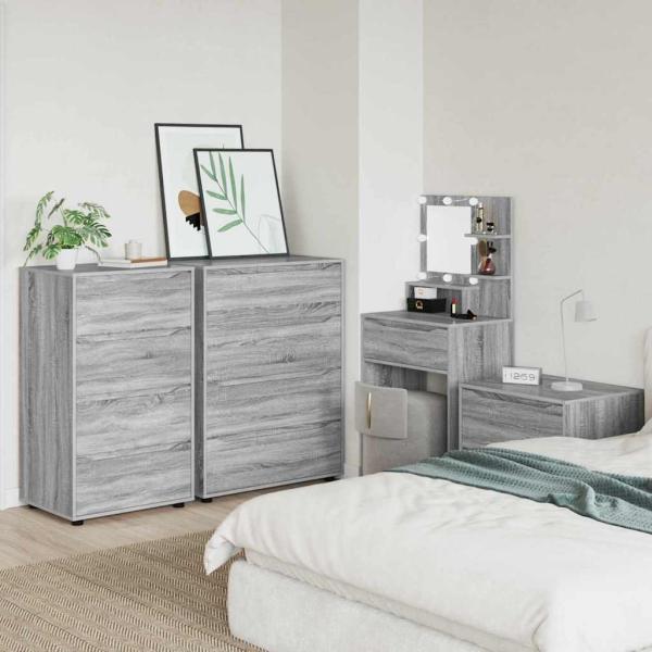 Stauraumschränke 2 pcs Graues Sonoma 60 x 48 x 105 cm