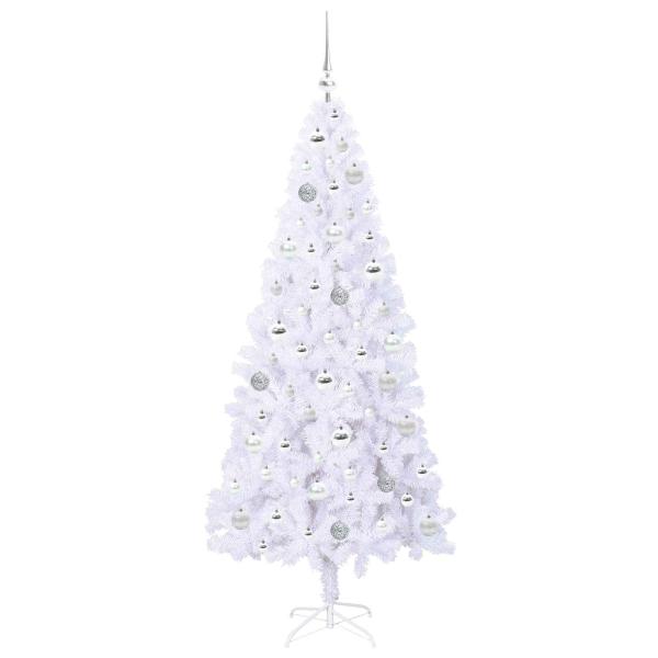 Künstlicher Weihnachtsbaum Weiß 180 cm PVC und Stahl