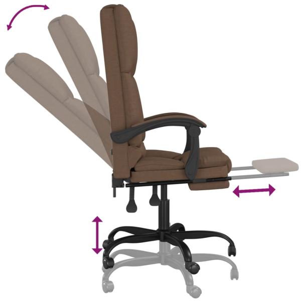 Bürostuhl mit Massagefunktion Braun Stoff