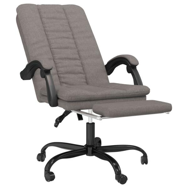 Bürostuhl mit Liegefunktion Taupe Stoff