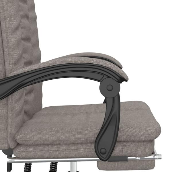 Bürostuhl mit Liegefunktion Taupe Stoff