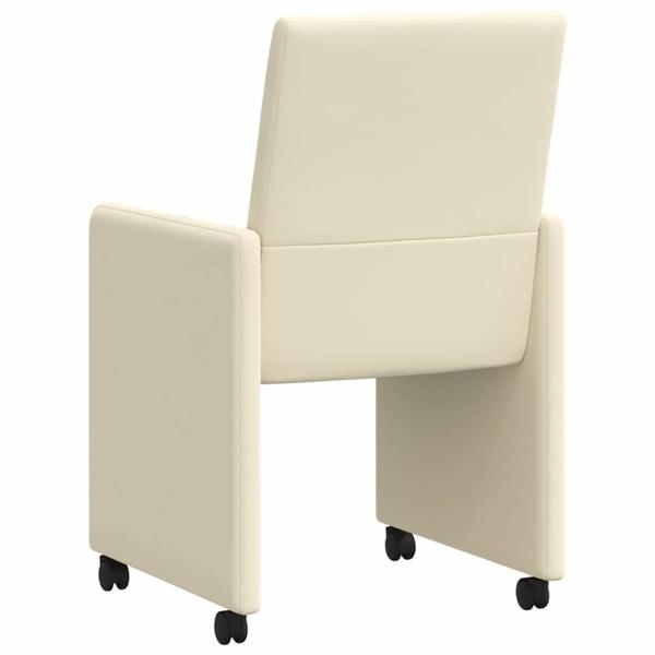Esszimmerstühle 2 pcs Creme 57 x 66 x 94 cm Kunstleder
